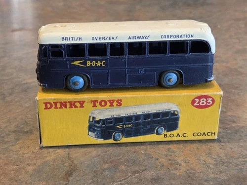 Vintage 1950s Dinky Toys 283 BOAC Coach Bus In Original Box