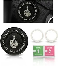 Push Start Stop Button Protector, Rotary Ignition Color: Middle Finger - Black