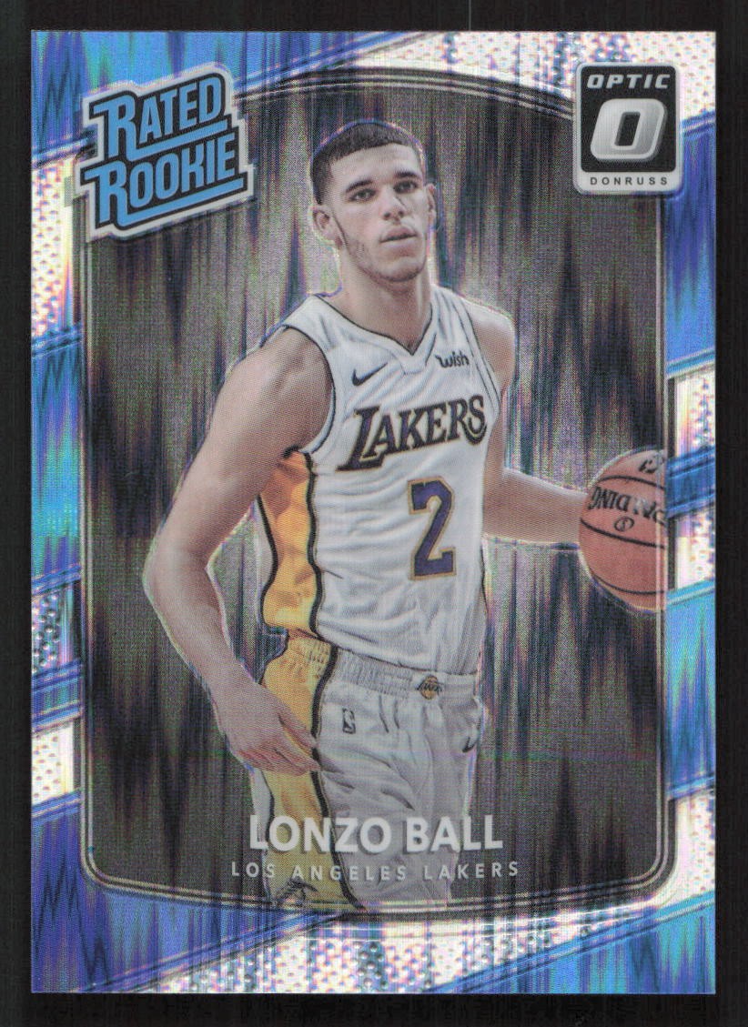2017-18 Donruss Optic Lonzo Ball Rated Rookie Shock RC Rookie #199 Card
