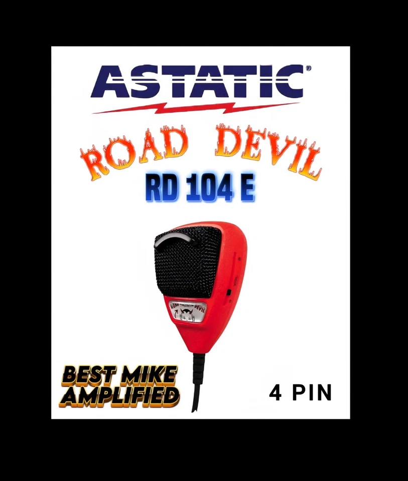 MICRO ASTATIC ROAD DEVIL RD104E 4pin Verstärker RADIO CB CiBi CRT PRESIDENT TURNER   - Bild 4 von 4