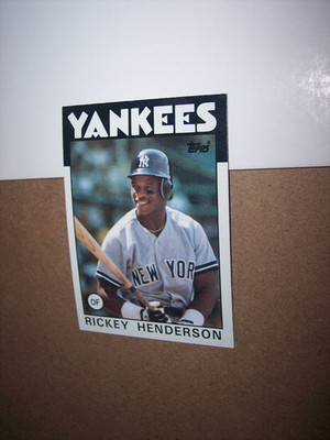 1986 Topps baseball Rickey Henderson card #500 NM or better