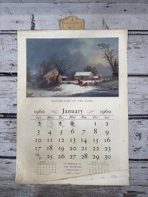 VTG Wilbur W. Person Lehighton PA 1960 The Travelers Advertising Calendar READ