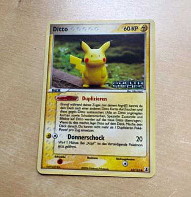Pokemon Ditto EX Delta Species Stamp 63/113 Holo Deutsch German Vintage EX