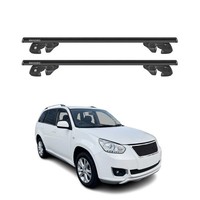 DachträGer GrundtäGer FüR DR 5 / Chery Tiggo 2007-2016 Alu 90Kg TÜV Schwarz 2Tlg
