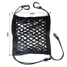 Pet Car Barrier Back Seat Safety Mesh Net Guard Storage Organizer Pocket