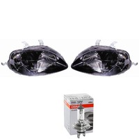 Halogen Scheinwerfer Set H4 FüR Honda Civic Vi Stufenheck Inklusive Lampen