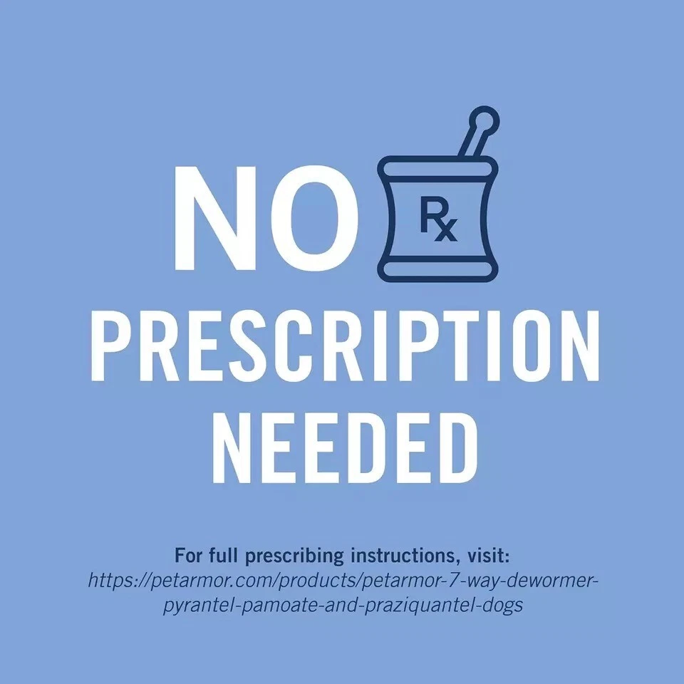 7 Way De-Wormer for Dogs, Oral Treatment for Tapeworm, Roundworm & Hookworm in L - Image 2 of 4