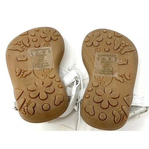 Wonderkids Baby 3D Floral Faux Rhinestone Sandals Adjustable Strap White Size 3 - Picture 3 of 6