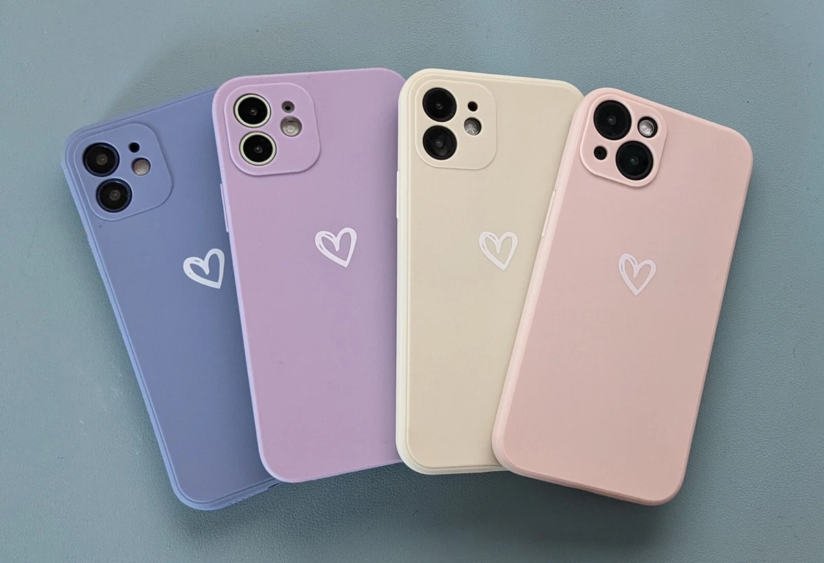 Heart Case for iPhone 15 14 13 11 12 Pro Max Mini SE XR Shockproof