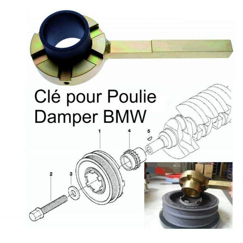Clé de blocage poulie Damper BMW pour changement de courroie accessoires et kit distribution