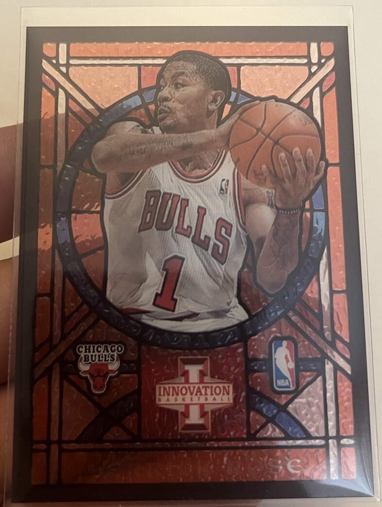 Derrick Rose Rare SSP CASE HIT 2012-13 Panini Innovation Stained Glass