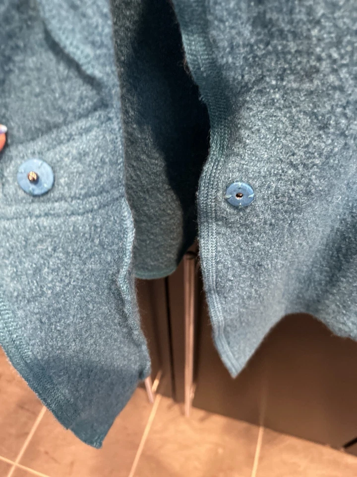 Chaleco de lana hervida Norm Thompson para mujer verde azulado Western Gorp Boho talla L Foto 3 de 4