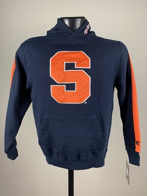 Youth Colosseum Syracuse Orange Navy Blue Hooded University Sweatshirt NWT  XS