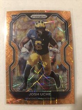 2020 Prizm Josh Uche RC Rookie #369 New England Patriots Orange Lazer