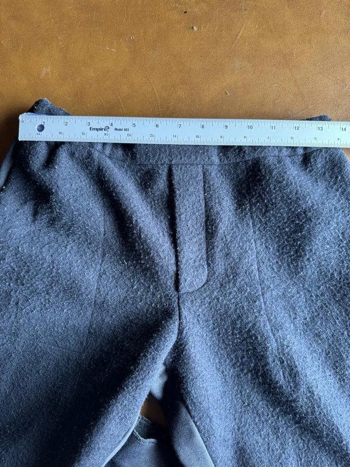 Pantalones Stephan Schneider Azul Marino Moteado Franela Cintura Elástica Lana 4 Foto 4 de 4