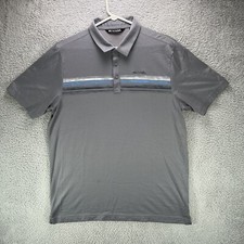 Travis Mathew Polo Shirt Mens Large Gray Golf Lightweight Pima Cotton Stretch