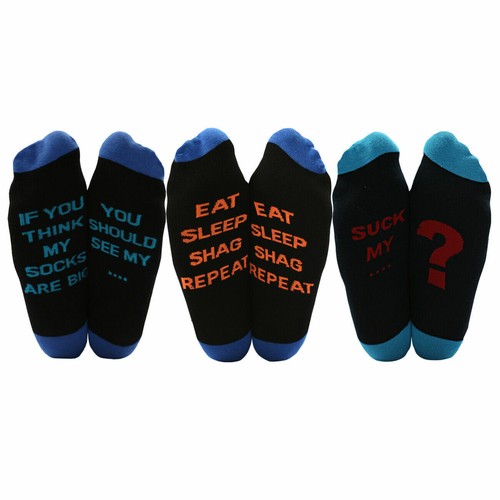 Calcetines para hombre caballeros novedad divertidos groseros regalo suave lema cotidiano adulto papá medias - Imagen 2 de 5