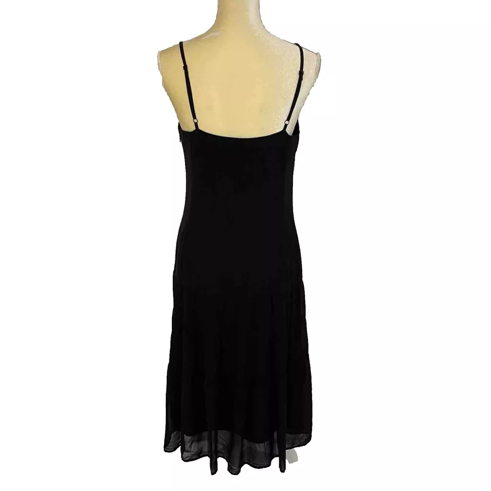 Vintage Esprit Dress Y2K LBD tiered size 8 Witchy Whimsigoth Babydoll Goth - Image 2 of 4