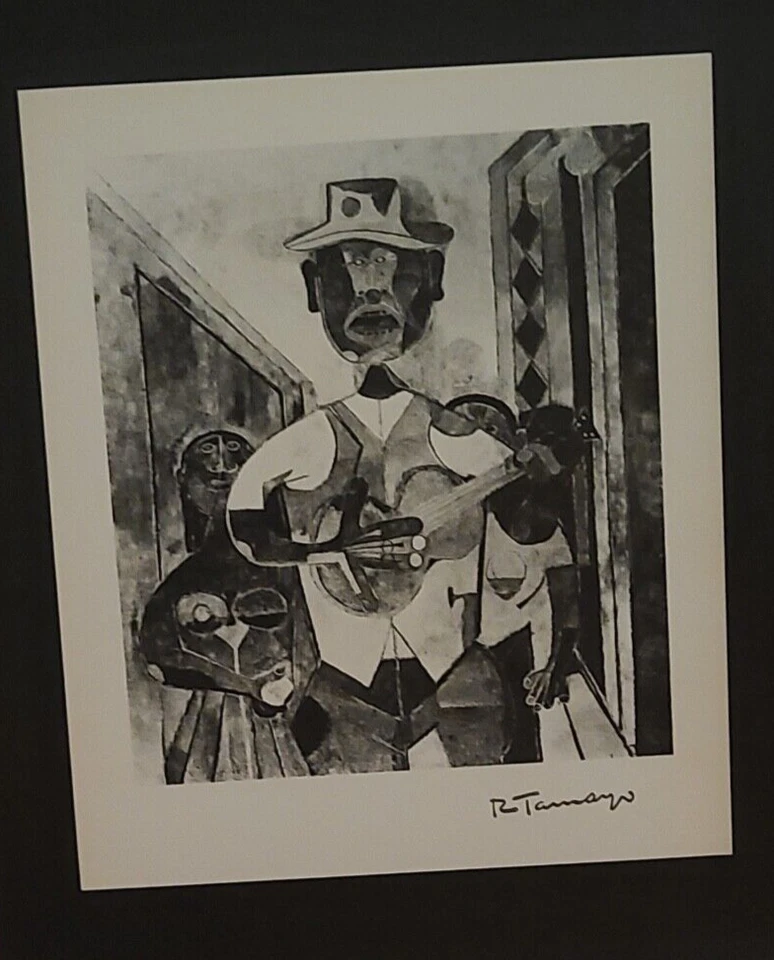 RUFINO TAMAYO | Vintage 1947 Firmado | Litografía Offset Montada y Enmarcada | Foto 2 de 3