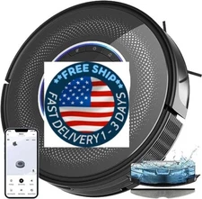 Combinación de robot aspirador y fregona, robot aspirador 3200 Pa de succión.