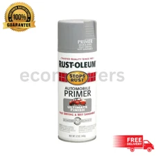 12 Oz. Flat Light Gray Automotive Primer Spray | Stops Rust Auto Oz Of Paint New