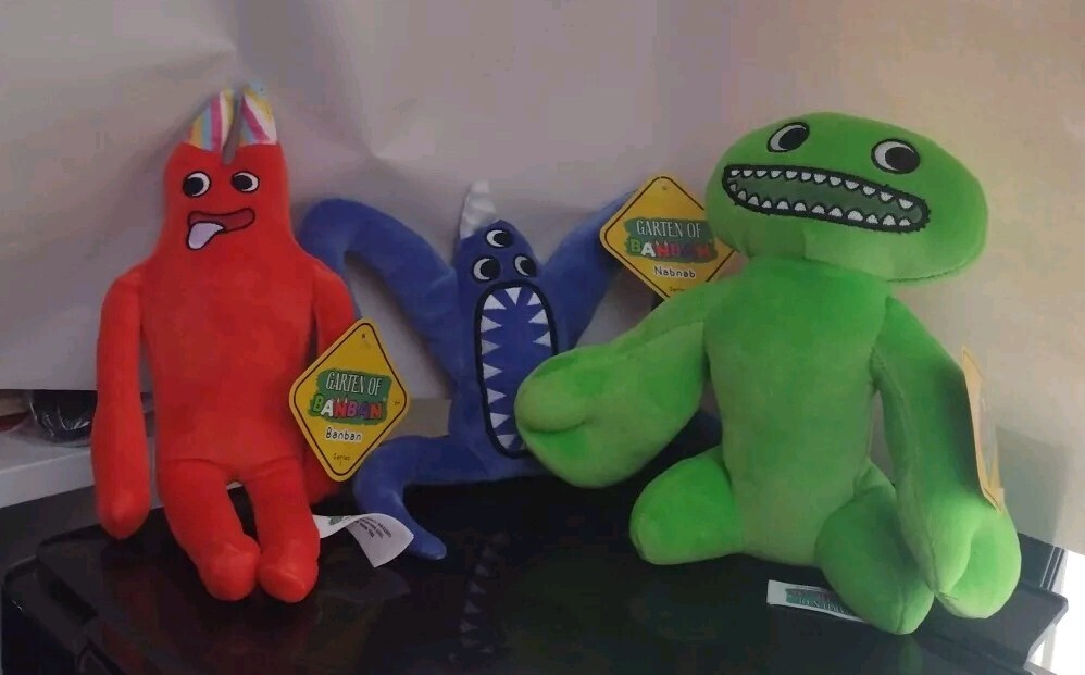 Garten of Banban Jumbo Josh Nabnab & Banban 9”Plush Set Of 3