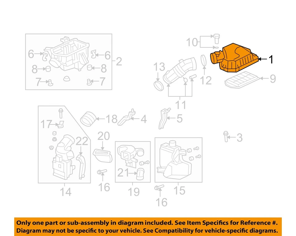 Conjunto de filtro de aire superior usado se adapta a: Honda Cr-v 2008 grado superior A Foto 3 de 4