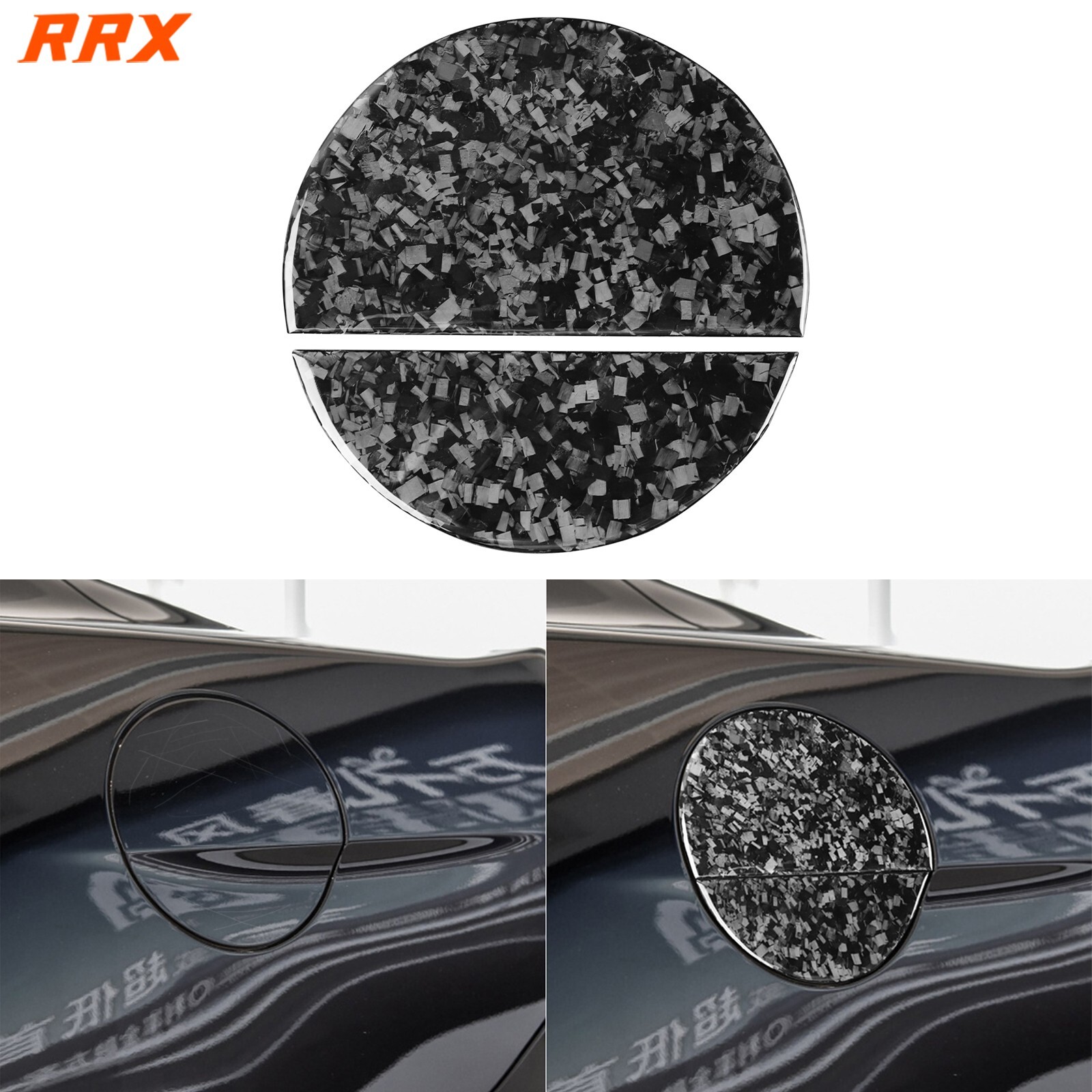 Forged Carbon Fiber Exterior Fuel Tank Gas Cap Cover For Ford Mustang GT 2015-23