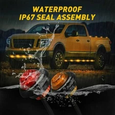 3/4” Round LED Front Rear Side clearance &Indicator Trailer Lights for Truck Car