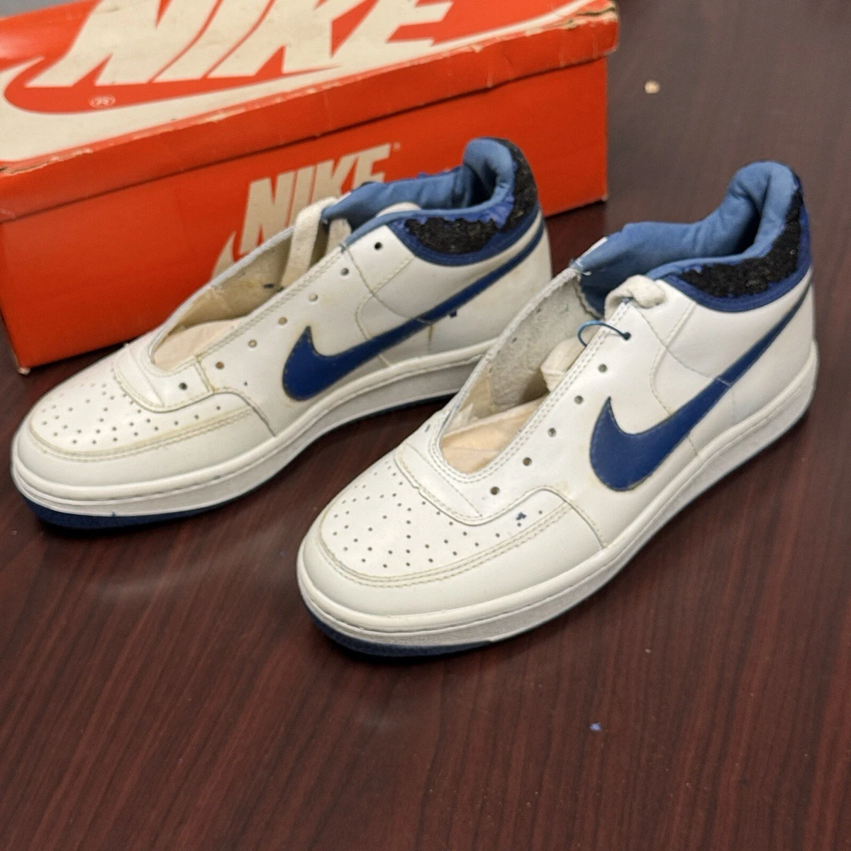 1984 Original Nike Sky Force 3/4 Sneaker White Blue 4114 Jordan OG