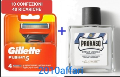 Gillette Fusion5 40 Ersatzteil + Proraso Rasierwasser