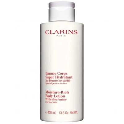CLARINS MOISTURE RICH BODY LOTION 400ML with Shea Butter For Dry Skin