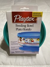 Playtex Cups Mealtime Childs Feeding Bowl w/Suction Base Storage Lid