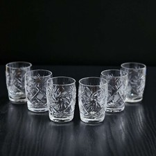 Vintage Handmade Crystal Shot Glasses 1.5 oz,...