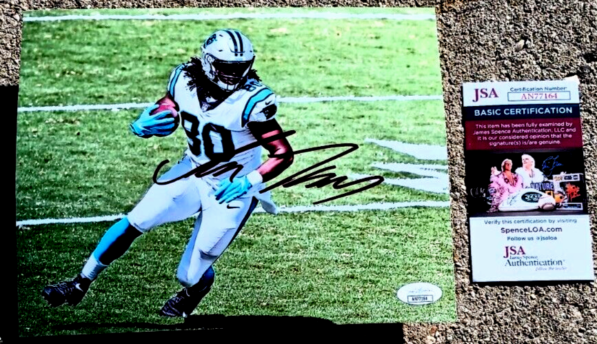 IAN THOMAS Panthers SIGNED 8X10 Photo JSA COA Carolina 