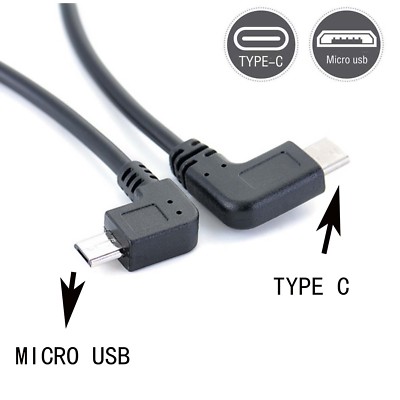 Adattatore Da USB C A Micro USB Ad Angolo Retto, 90 Gradi Tipo C