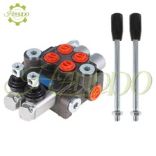 Hydraulic Monoblock Double Acting Control Valve 2 Spool 11GPM 3625 PSI SAE Ports