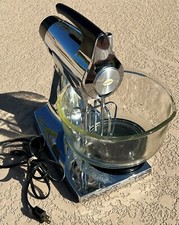 VINTAGE SUNBEAM CHROME MIXMASTER WITH LARGE BOWL-WORKS-USA MADE