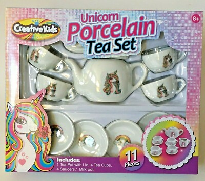 CreativeKids Unicorn Porcelain mini Tea Set 11 Pieces T-66