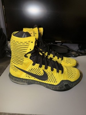Men's Size 8.5 Nike Kobe 10 X Elite High Opening Night Yellow Black  802762-707 