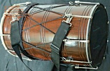 Folk Musical Instrument Wedding Rosewood Sheesham Punjabi Bhangra Dhol With Bag