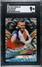 2019 Topps UFC Chrome Petr Yan Future Stars Wave Refractor /99 Rookie RC  SGC 9