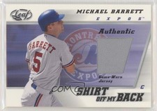 2002 Leaf - Shirt Off My Back Michael Barrett #SBMB (MEM) for sale