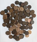 Lot 100 United States Indian Head Penny - Varying Condition, Random Dates