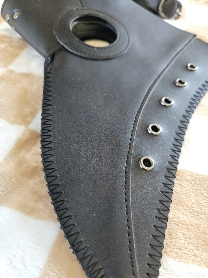 Máscara de Doctor de la Peste Boca de Pájaros Nariz Larga Pico Imitación Cuero Steampunk Juegos con disfraces Foto 3 de 4