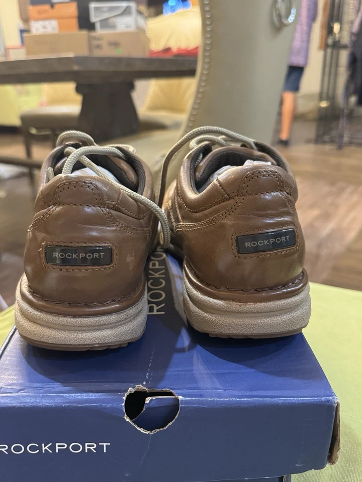 Rockport World Tour Classic Sneakers, Brown Leather, Men's Size 9 N Narrow - Image 4 of 4