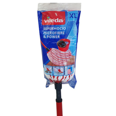 Vileda Mop Supermocio String Microfibre and Power, Telescopic