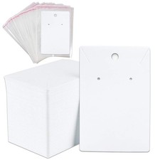 100 Pack Earring Cards, Necklace Display Cards, for Blank Earring Jewelry Dis...