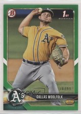 2018 Bowman Draft Green 76/99 Dallas Woolfolk #BD-127 7m3