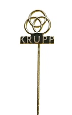 Vintage KRUPP Stick Pin – Minimalist German Industrial Badge – Mid-Century